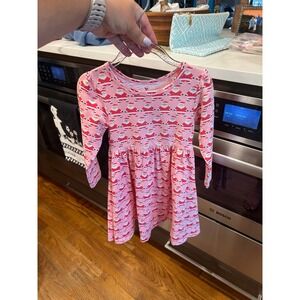 Pink chicken Santa Christmas holiday dress pink girls‎ 3T